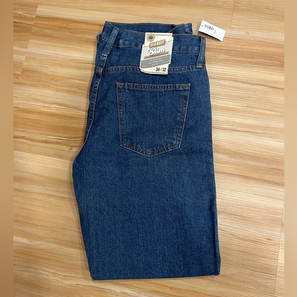 Old Navy Men's Slim Jeans - Dark Blue